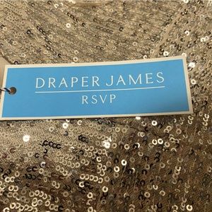 Draper James V-neck champagne dress.